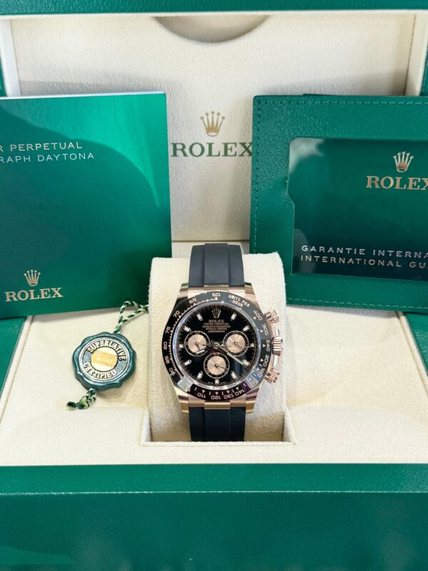 Rolex Daytona Rose Gold Black Dial 116515 - Image 3