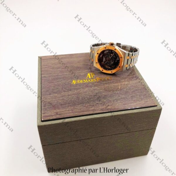 Audemars Piguet Royal Oak Golden Silver Transparent Black Dial - Image 5