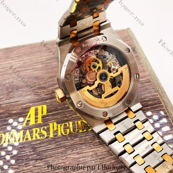 Audemars Piguet Royal Oak Golden Silver Transparent Black Dial - Image 6