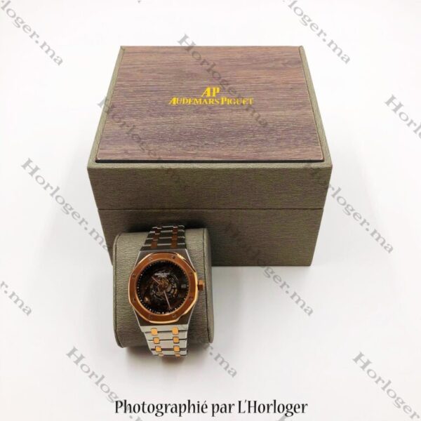 Audemars Piguet Royal Oak Golden Silver Transparent Black Dial - Image 7
